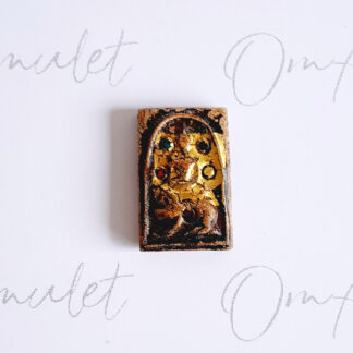 Pig Zodiac Phra Somdej Gem Gold Amulet